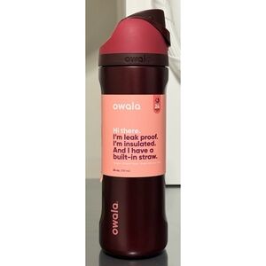 Owala 24oz FreeSip Water Bottle, BLACK CHERRY